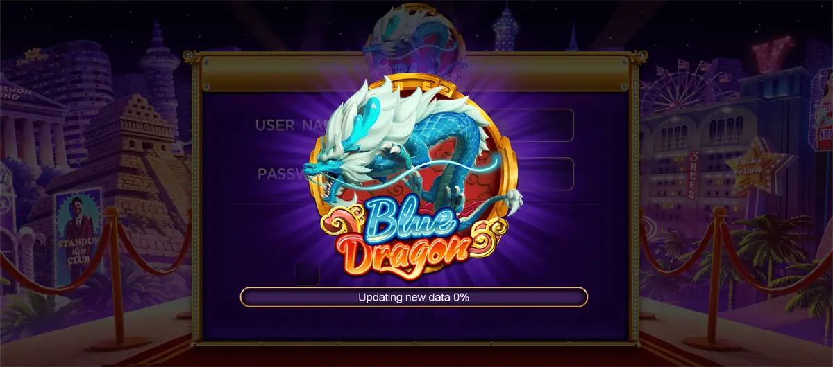 Blue Dragon 777 App Start Screen