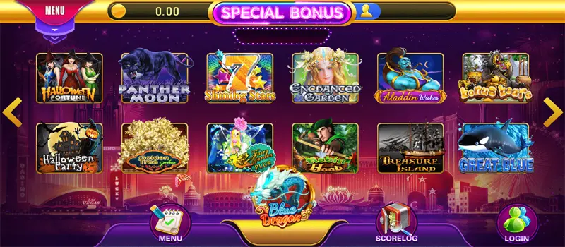 Blue Dragon 777 games list on Android app